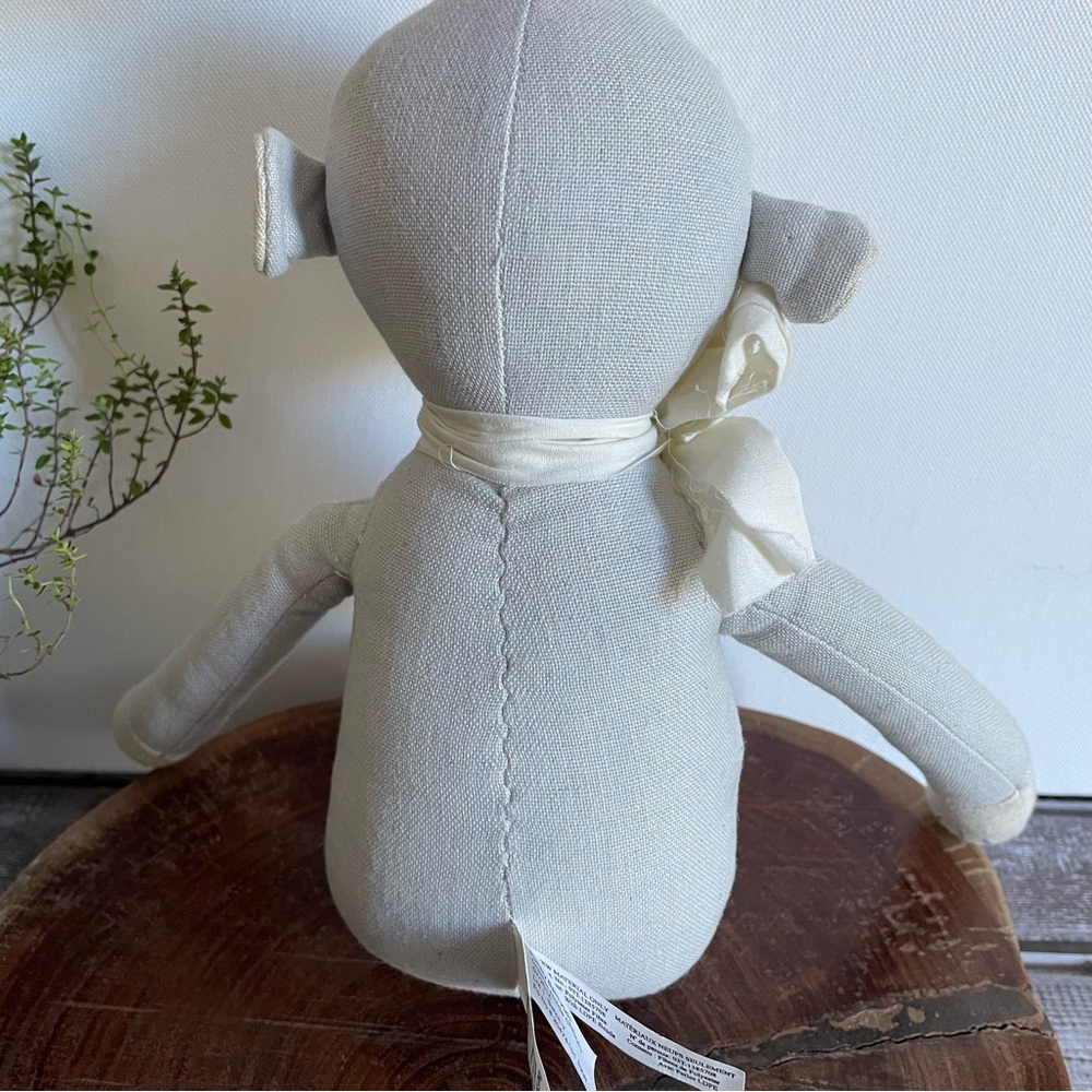 Pottery Barn Kid plush stuffed animal baby nursery elephant monkey gray neutral - Picture 12 of 14